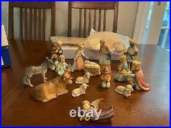NEW! Hummel Goebel 15 piece Nativity set with Manger MINT condition