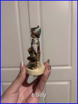 Original 1950 Goebel Hummel H 70/0 Boy on Fence with Bird Ceramic Figurine, Germany