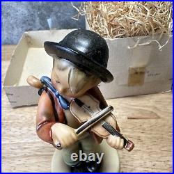 Original Box Goebel M. I. Hummel #4 Little Fiddler 5 Tall TMK-1 Crown U. S. Zone