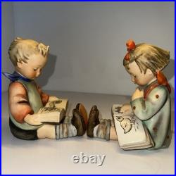RARE GOEBEL Hummel BOOKWORM BOY & GIRL # 14/A & 14/B