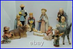 RARE Goebel Hummel Nativity 13 Piece Set TMK2 TMK4 HUM#214 Christmas Holiday