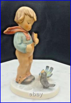RARE Hand signed Goebel Hummel Figurine Bird Watcher 5 Tall TMK 7