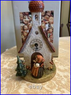 RARE Large Goebel Hummel Chapel Time Clock Time In Box QU/86 XX Pd. Orig. $945