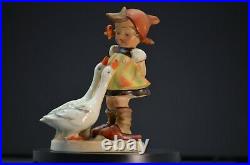 RARE TMK 1 GOEBEL Hummel Incised Crown Goose Girl 47 0 Raised Grass