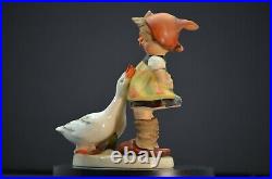 RARE TMK 1 GOEBEL Hummel Incised Crown Goose Girl 47 0 Raised Grass