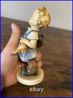 RARE VTG Goebel Hummel BOOTS Figurine #143 6.75H MADE IN US ZONE GERMANY TMK1