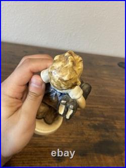 RARE VTG Goebel Hummel BOOTS Figurine #143 6.75H MADE IN US ZONE GERMANY TMK1