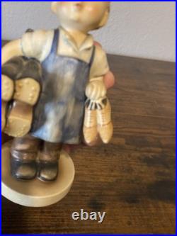 RARE VTG Goebel Hummel BOOTS Figurine #143 6.75H MADE IN US ZONE GERMANY TMK1