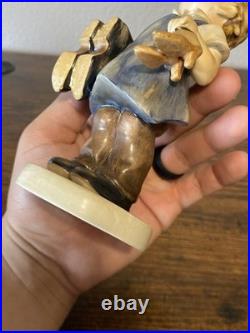 RARE VTG Goebel Hummel BOOTS Figurine #143 6.75H MADE IN US ZONE GERMANY TMK1