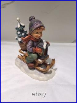 RIDE INTO CHRISTMAS HUMMEL Large stamped 396 1971 MJ GOEBEL W. GERMANY