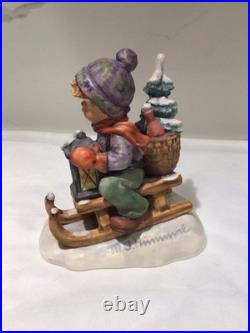 RIDE INTO CHRISTMAS HUMMEL Large stamped 396 1971 MJ GOEBEL W. GERMANY