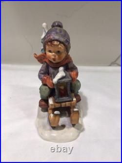 RIDE INTO CHRISTMAS HUMMEL Large stamped 396 1971 MJ GOEBEL W. GERMANY