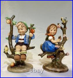 Rare Apple Tree Boy and Girl #141/1 & #142/1 6 Vintage Hummel Set W. Germany