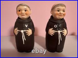 Rare Brown Goebel Hummel Friar Tuck Monk Oil & Vinegar Set Marked M80 1960 Rare Brown Goebel Hummel Friar Tuck Monk Oil & Vinegar Set Marked M80 1960