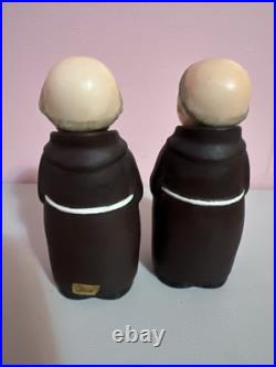 Rare Brown Goebel Hummel Friar Tuck Monk Oil & Vinegar Set Marked M80 1960 Rare Brown Goebel Hummel Friar Tuck Monk Oil & Vinegar Set Marked M80 1960