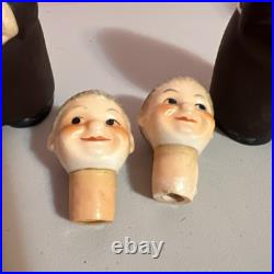 Rare Brown Goebel Hummel Friar Tuck Monk Oil & Vinegar Set Marked M80 1960 Rare Brown Goebel Hummel Friar Tuck Monk Oil & Vinegar Set Marked M80 1960