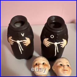 Rare Brown Goebel Hummel Friar Tuck Monk Oil & Vinegar Set Marked M80 1960 Rare Brown Goebel Hummel Friar Tuck Monk Oil & Vinegar Set Marked M80 1960
