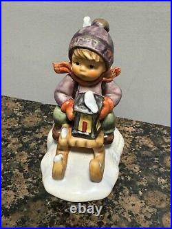 Rare Goebel 396 Ride Into Christmas Hummel Doll Mint 1971 Stamped