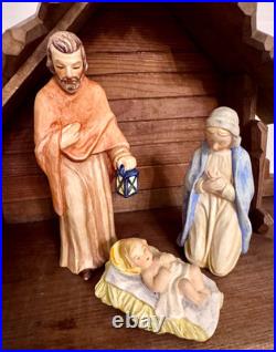 Rare Goebel Hummel 15-Pc Nativity Set W. Germany HX303 1960 with Crèche & Palm Tree