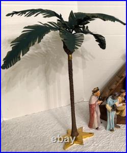 Rare Goebel Hummel 15-Pc Nativity Set W. Germany HX303 1960 with Crèche & Palm Tree