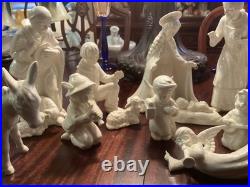 Rare Goebel Hummel Complete White 16 Piece 214 Holy Nativity Set Flying Angel