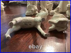 Rare Goebel Hummel Complete White 16 Piece 214 Holy Nativity Set Flying Angel