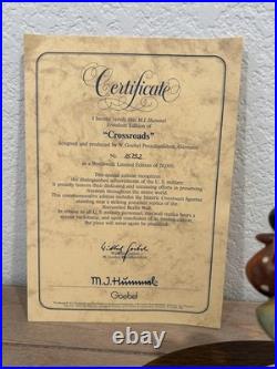 Rare Goebel Hummel Crossroads 331 Military Edition Singed By C. Goebel with COA