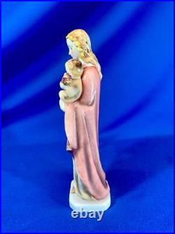Rare Goebel Hummel Figurine Mary In Pink Robe & Baby Jesus 10h Rare Goebel Hummel Figurine Mary In Pink Robe & Baby Jesus 10h