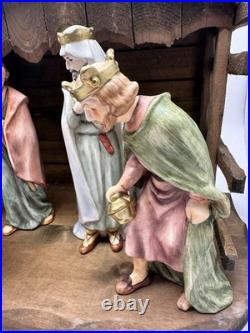 Rare Goebel Hummel Nativity Manger scene 7 Piece Germany With Original Stable