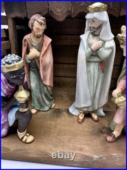 Rare Goebel Hummel Nativity Manger scene 7 Piece Germany With Original Stable