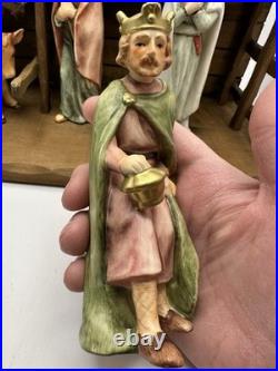 Rare Goebel Hummel Nativity Manger scene 7 Piece Germany With Original Stable
