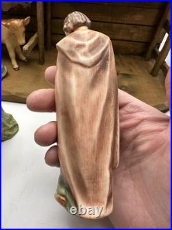 Rare Goebel Hummel Nativity Manger scene 7 Piece Germany With Original Stable