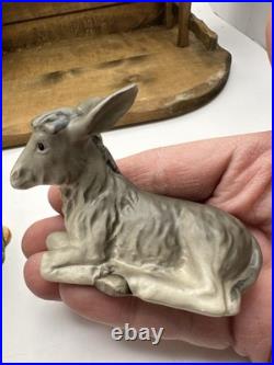 Rare Goebel Hummel Nativity Manger scene 7 Piece Germany With Original Stable