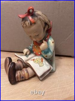 Rare Hummel Bookworm Girl TMK-1 1946-1948 US-Zone Germany (pre West Germany)