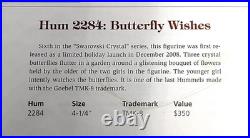 Rare Hummel Butterfly Wishes Swarovski Crystal # 2284 TMK 8 Low Mint # 0214/7500