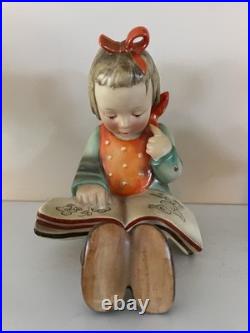 Rare Hummel Goebel Bookends Set Bookworms TMK2 Full Bee Gold Sticker 5.75 EUC