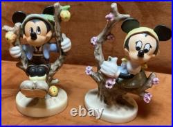 Rare Signed & Dated Goebel Hummel Disney-apple Tree- Mickey & Minnie