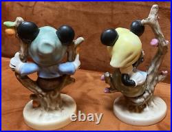 Rare Signed & Dated Goebel Hummel Disney-apple Tree- Mickey & Minnie