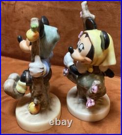 Rare Signed & Dated Goebel Hummel Disney-apple Tree- Mickey & Minnie