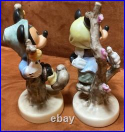 Rare Signed & Dated Goebel Hummel Disney-apple Tree- Mickey & Minnie