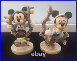 Rare Signed & dated GOEBEL HUMMEL DISNEY-APPLE TREE- MICKEY & MINNIE set signed
