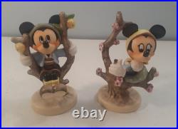 Rare Signed & dated GOEBEL HUMMEL DISNEY-APPLE TREE- MICKEY & MINNIE set signed