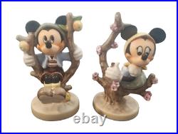 Rare Signed & dated GOEBEL HUMMEL DISNEY-APPLE TREE- MICKEY & MINNIE set signed