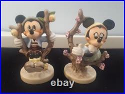Rare Signed & dated GOEBEL HUMMEL DISNEY-APPLE TREE- MICKEY & MINNIE set signed