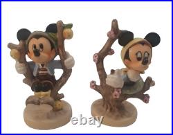 Rare Signed & dated GOEBEL HUMMEL DISNEY-APPLE TREE- MICKEY & MINNIE set signed