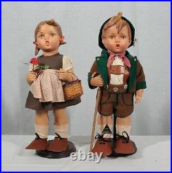 Rare Vintage Goebel Hummel Pr Hansel & Gretel Alpine Children Dolls 17 In Boxes