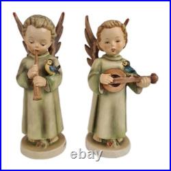 Set 2 Goebel Hummel HUM#173/0, 172/0 Festival Harmony Flute, 8 in tall Vntg