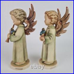 Set 2 Goebel Hummel HUM#173/0, 172/0 Festival Harmony Flute, 8 in tall Vntg