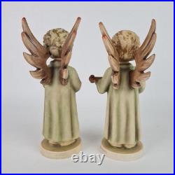 Set 2 Goebel Hummel HUM#173/0, 172/0 Festival Harmony Flute, 8 in tall Vntg