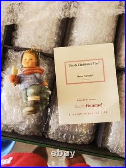 Set/Box of 36 Goebel Berta Hummel Christmas Porcelain Ornaments with COAs